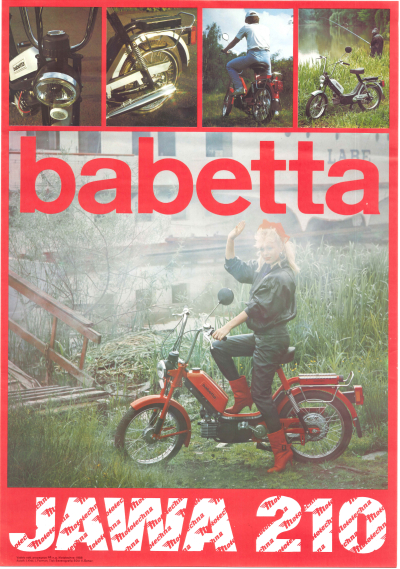 Plakát JAWA Babetta 210, Mototechna 1988