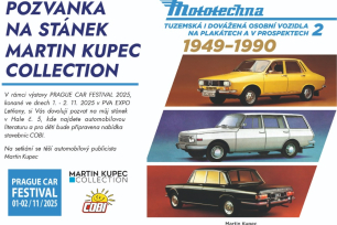 POZVÁNKA MARTIN KUPEC COLLECTION NA PRAGUE CAR FESTIVAL 1. - 2. 11. 2025